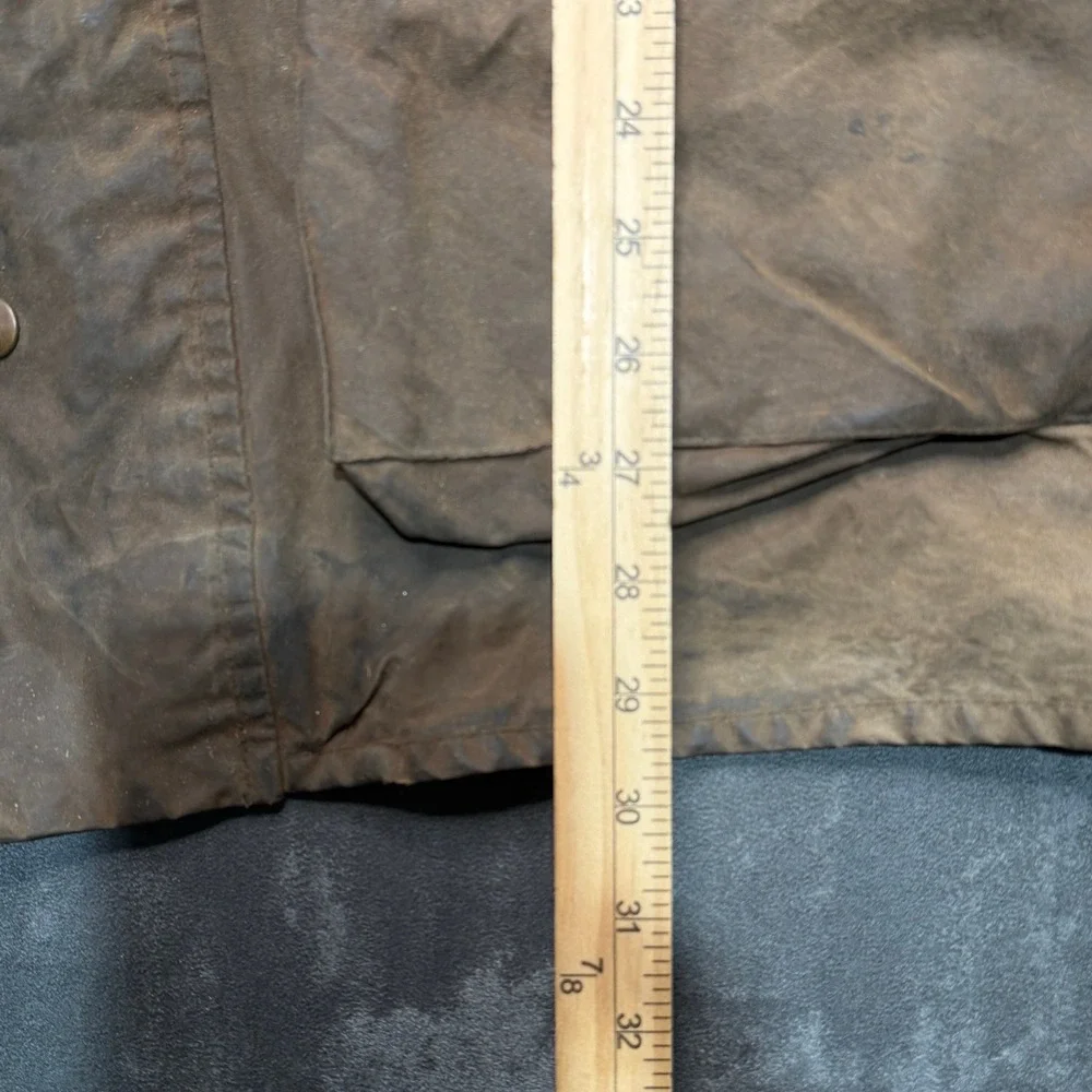 Vtg Outback Trading Co Jacket Mens M Swagman Brown Oilskin Plaid Lined Hunting
